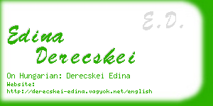 edina derecskei business card